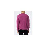 A vibrant fuchsia alpaca knitwear sweater by Mc2 Saint Barth with textured fabric and ribbed cuffs