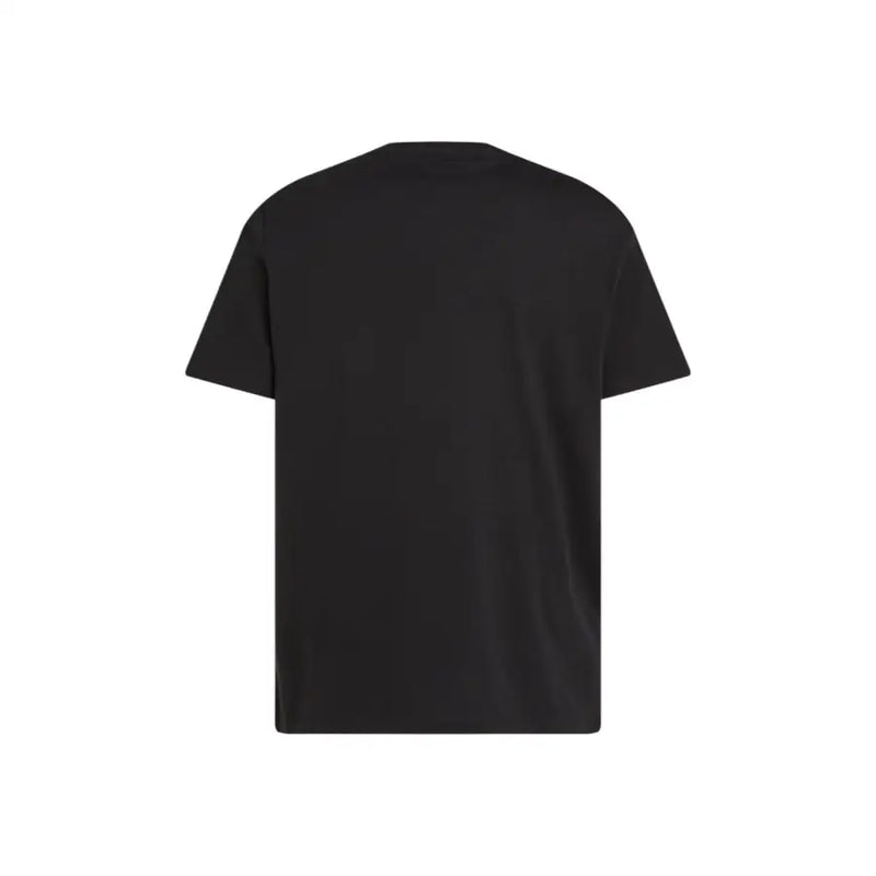 Mens black short sleeve t shirt featuring a simple crew neck design made from soft cotton fabric