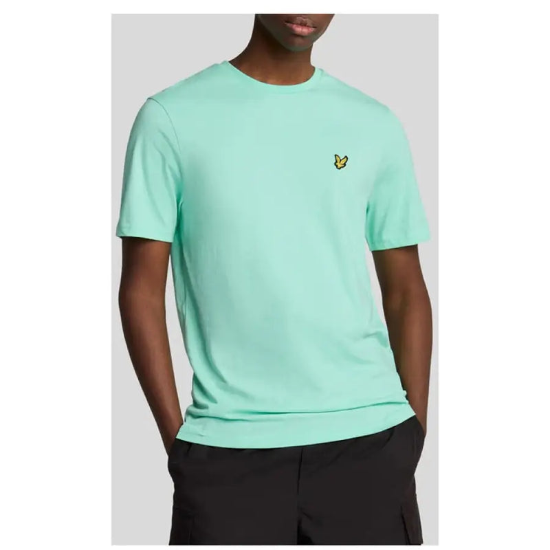 Mint green Lyle & Scott printed short sleeve round neck men’s T-shirt