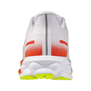 Mizuno Herren-Sneaker, weiße, sportliche Schnürschuhe mit orangefarbenen und neongrünen Akzenten für sportliche Aktivitäten