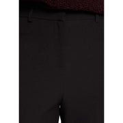 Morgan de toi women trousers black polyester elastane with smooth fabric and subtle front seam detailing
