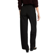 Morgan de toi women trousers black polyester elastane poya with sleek tailored fit and wide-leg design