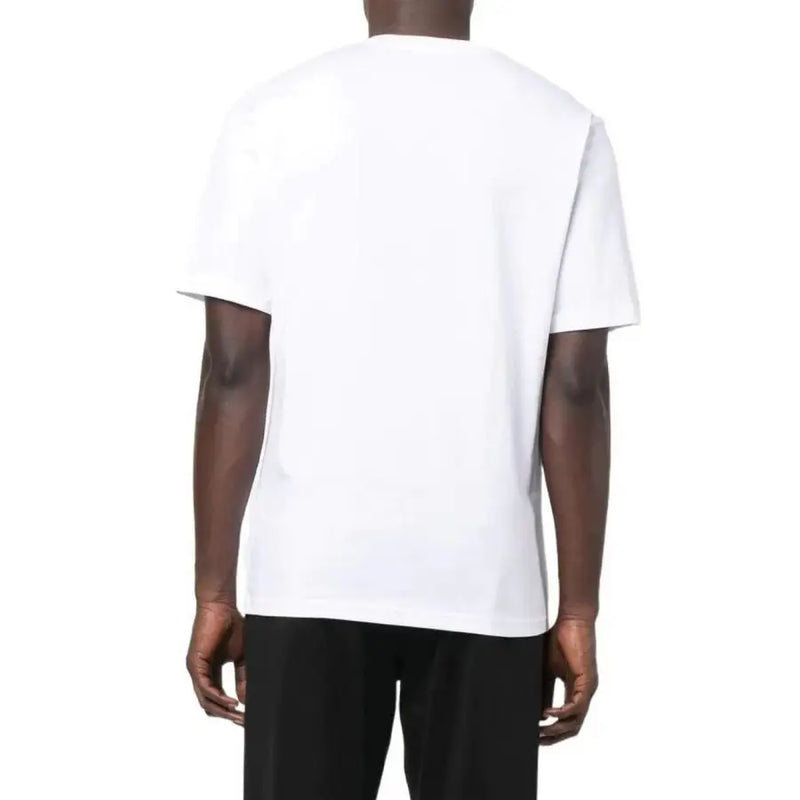 Moschino Männer t-shirt Weißes, kurzärmeliges Oberteil mit Rundhalsausschnitt aus lässigem Baumwollstoff für den Alltag