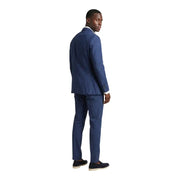 Mulish men suit light blue pinstripe polyester carducci features a tailored navy blue pinstripe suit with matching trousers