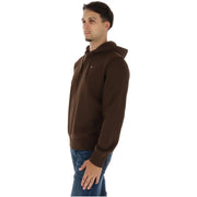 Napapijri Herren-Hoodie aus brauner Baumwolle mit kleinem Logo auf der Brust für lässige Anlässe