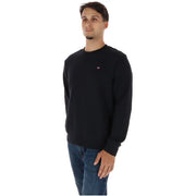 Napapijri Schwarzes Herren-Sweatshirt aus Baumwolle mit langen Ärmeln und Rundhalsausschnitt sowie kleinem, gesticktem Logo auf der linken Brust.