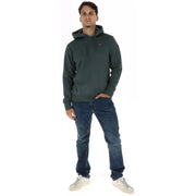 Napapijri Herren-Hoodie aus grüner Baumwolle mit dunkelgrünem Champion-Logo und kleinem Brustlogo