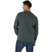 Napapijri Grünes Herren-Sweatshirt aus Baumwolle mit Rundhalsausschnitt in Dunkelgrün sowie gerippten Bündchen und Saum.