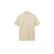 Beige napapijri Kurzarm-Poloshirt für Herren aus gelber Baumwolle mit klassischem Kragen und dezenten Ziernähten