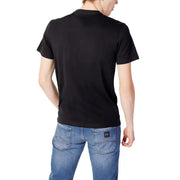 Napapijri men t-shirt in black short-sleeved crew neck design ideal for casual wear