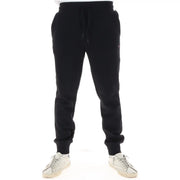 Pantalon de jogging en molleton de coton noir de Napapijri doté d'une taille élastiquée avec cordon de serrage et de poignets côtelés