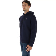 Napapijri Herren-Hoodie aus marineblauer Baumwolle mit kleinem, gesticktem Logo auf der Brust für die Freizeit.