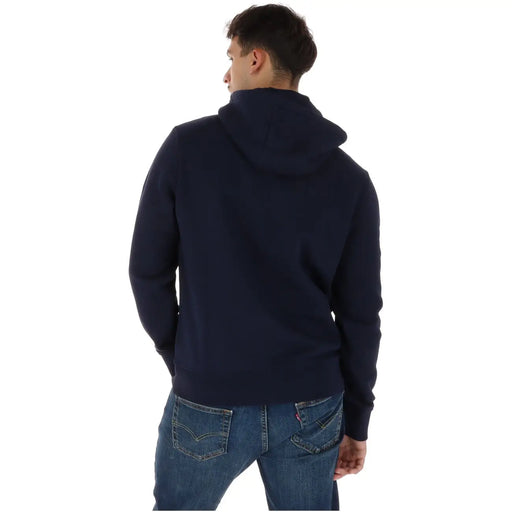 Napapijri Herren-Hoodie aus marineblauer Baumwolle mit Kapuze, perfekt für Freizeit und zum Kombinieren.