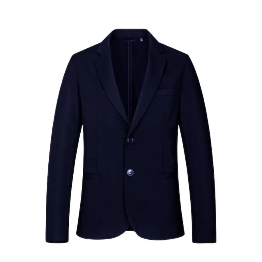 Armani Exchange Men Blazer in urban style, single-button navy jacket for city fashion