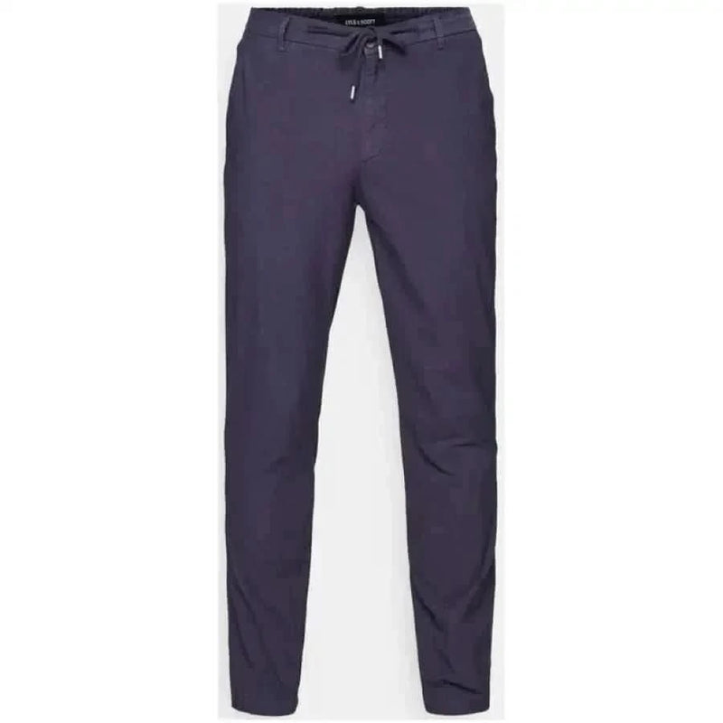 Navy Blue Casual Trousers with Drawstring Waist from Lyle & Scott’s Men Collection