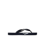 Navy blue Emporio Armani flip-flop sandal with branding on the strap - Women Slippers