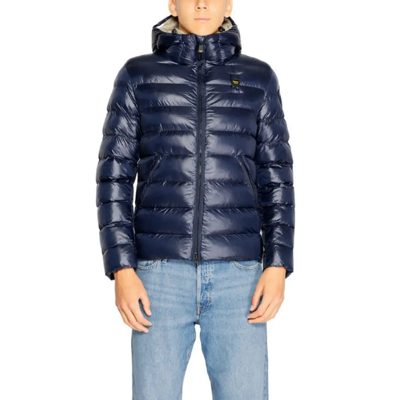 Navy Blue Hooded Puffer Jacket featuring a stylish, warm, and cozy design