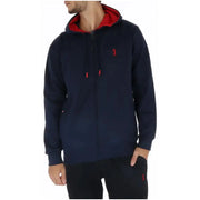 Navy blue hoodie with red accents and drawstrings from U.S. Golf Club for men’s style
