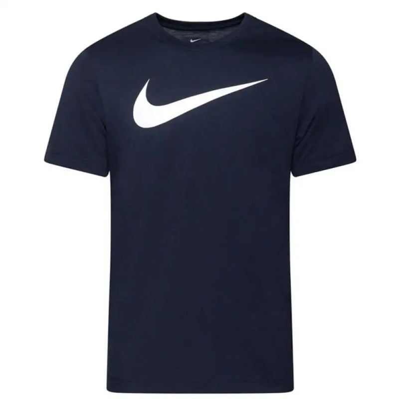 Navy blue Nike short sleeve T shirt displayed in product listing