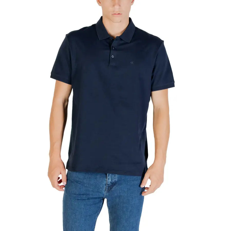 Navy Blue Polo Shirt displayed on a product page, ideal for casual and formal wear
