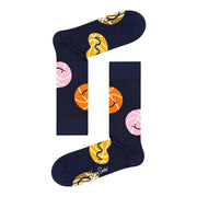 Navy Blue Basketball Socks featuring a detailed basketball pattern