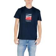 Navy blue Tommy Hilfiger T shirt displayed in the product listing