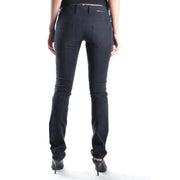 Neil Barrett women black skinny jeans with sleek form fitting design and subtle stitching details with front and back pockets