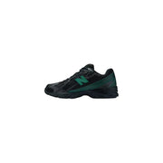 New Balance Schwarze Herren-Sneaker aus Synthetik im klassischen Stil mit schwarz-grünem Mesh-Obermaterial und Gummisohle zum Laufen