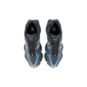 New Balance Herren-Sneaker aus blauem Wildleder, Herbstschuhe in Dunkelgrau und Hellblau mit klobigem, mehrlagigem Design