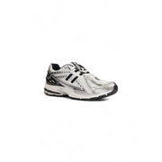 New balance men sneakers leather white m1906r size 3.5 silver and black running shoe with mesh upper and rubber sole
