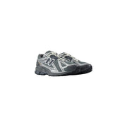 New balance Baskets de course pour homme en synthétique gris géométrique avec tige en mesh gris et argent et semelle en caoutchouc.