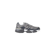 New balance women grey synthetic sneakers with mesh upper chunky midsole and black logo running shoe