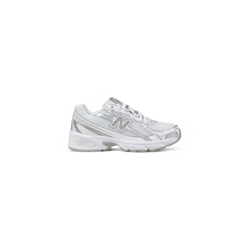 New balance Weiße Damen-Sportsneaker aus Kunstleder mit weißem und silbernem Mesh-Obermaterial und Gummisohle zum Laufen