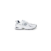 New Balance 530 white womens sneakers with navy retro accents