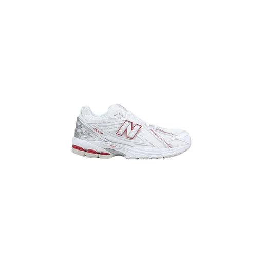 New balance Weiße Damen-Sneaker aus Synthetik mit roten und silbernen Akzenten und sportlichem Design