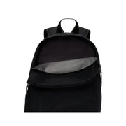 Nike backpack BA6032 for men in black with minimalist design and gray interior lining, front view