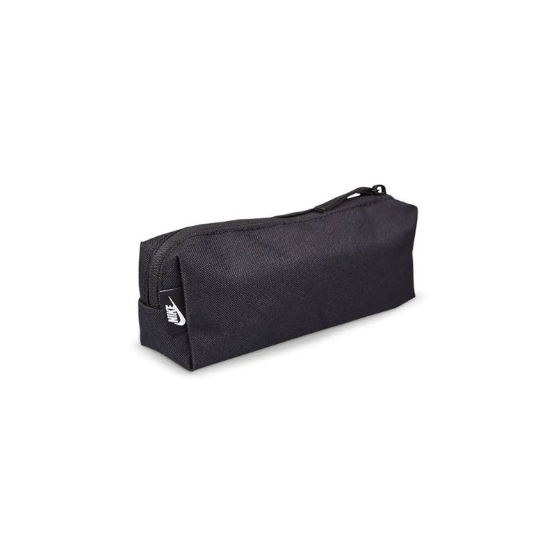 Nike pencil case BA6032 for men in black with textured fabric finish and white logo side view