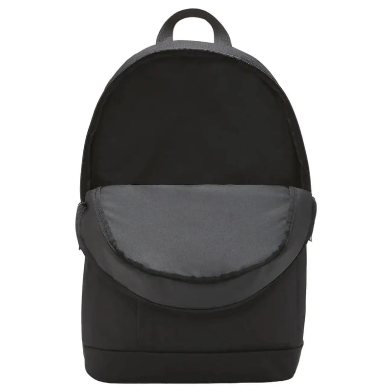 Nike Rucksack für Herren aus schwarzem Nylon mit minimalistischem Design und top Griff, Vorderansicht
