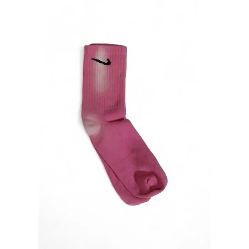 Nike men’s pink cotton underwear featuring a black swoosh logo and tie-dye pattern on a sock design