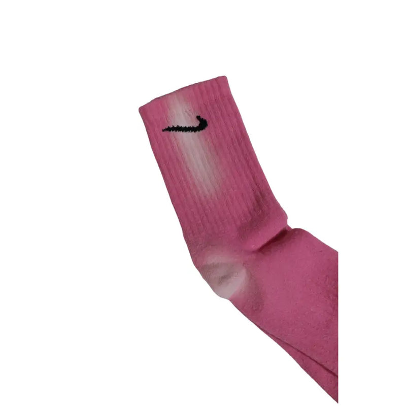 Nike men’s pink cotton underwear paired with pink ribbed Nike sock featuring a black swoosh logo