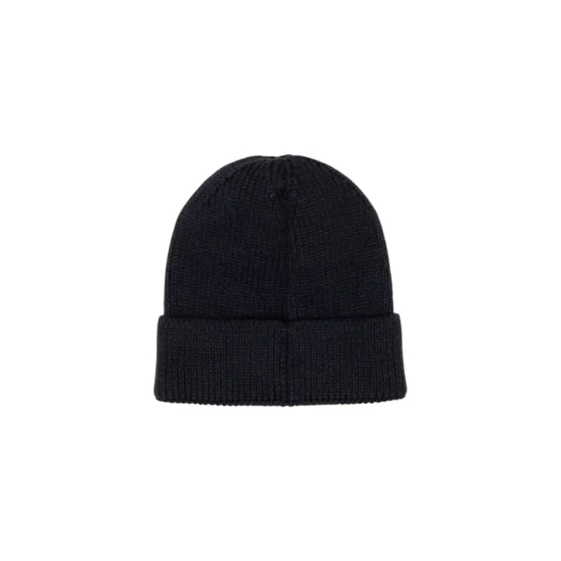 Schwarze, gerippte Strickmütze von The North Face für Herren mit umgeschlagenem Umschlag, Vorderansicht