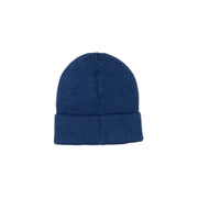 The North Face cap knitted beanie for men in navy blue with folded cuff, front view