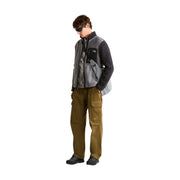 Veste polaire The North Face Yumiori pour homme, grise et noire, avec empiècement avant texturé, vue de face