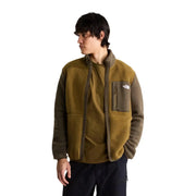 Veste polaire The North Face Yumiori pour homme, coloris vert olive et vert olive foncé, avec poche poitrine zippée, vue de face