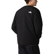 Schwarzer The North Face Herrenblazer aus Nylon mit weißem Logo auf der Rückseite und Reißverschluss