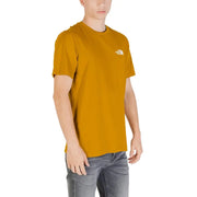 The North Face Herren Simple Dome Baumwollmischgewebe T-Shirt in Kamelfarbe mit kurzen Ärmeln und weißem Brustlogo
