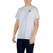 T-shirt blanc à manches courtes pour homme The North Face t-shirt avec un petit logo noir sur la poitrine gauche pour une tenue décontractée