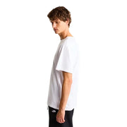 T-shirt The North Face pour homme, blanc, manches courtes, col rond en coton.