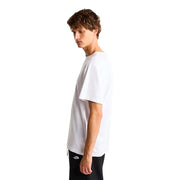 The north face men t shirt white short-sleeved cotton crew neck with a round neck design
