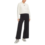 The North Face women’s cream white hooded sweatshirt with black logo